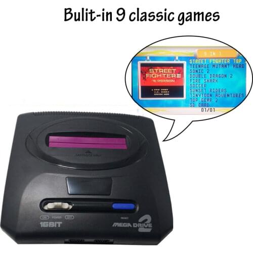 2019 New Retro Mini TV Video Game Console Controller For Original Sega MegaDrive MD2 16 Bit with AV output Double Wired Gamepads