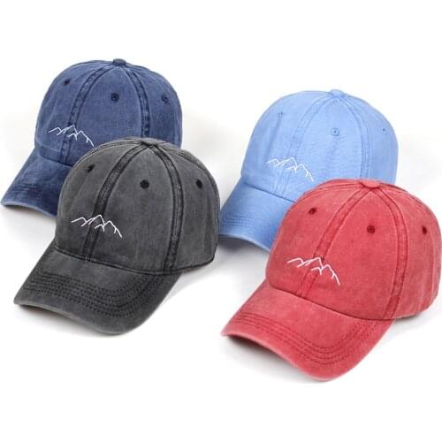 2019 new Mountain range embroidery dad hat Mens Womens Baseball Caps Adjustable Snapback Caps Washed dad cap bone garros