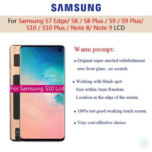 Original Super AMOLED For Samsung Galaxy S8Plus S9 S10 S10Plus Lcd Display Touch Screen Digitizer With Spot