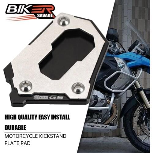 Motorcycle Kickstand Plate Pad For BMW R1200GS LC R1250GS Accessories Extension Protector Motorbike Side Stand Support Mat