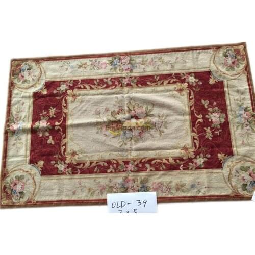 Aubusson needlepoint carpet woven carpet step carpet wool area rug home decoration carpet
