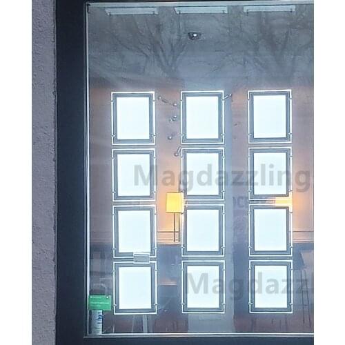 LED Sign Display Real Estate Agent Light Box Hanging Acrylic LED Window Displays A4 Portrait