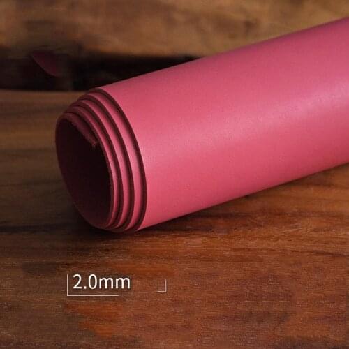 Light red color 2.0MM cowhide genuine leather First layer Vegetable tanned leather