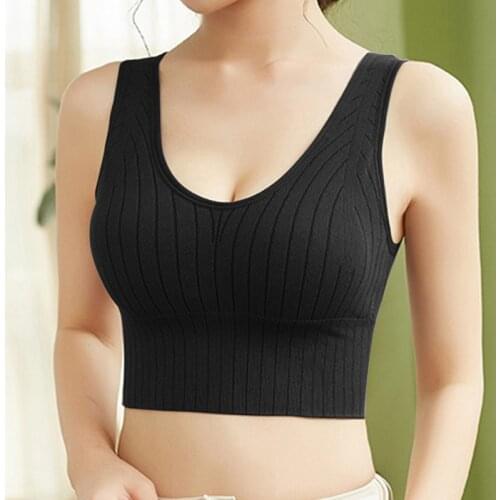 Women Seamless Tube Top Summer Bra Beauty Back Sling Strap Wrapped Chest Anti-light Sports Fitness Top Bra U-shaped Underwear