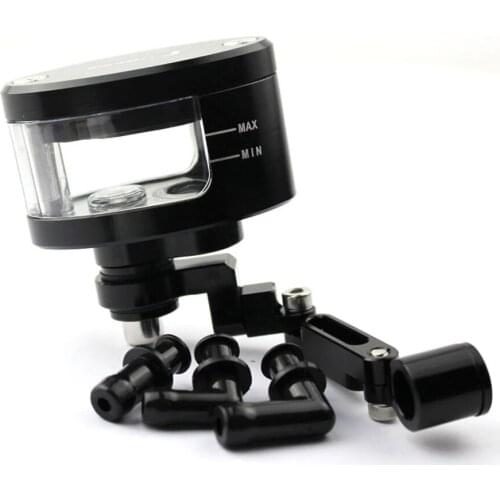 Motorcycle brake tank, brake oil reservoir and support for ktm yamaha mt07 mt09 tmax500 530 yzfr3 r25 benelli gsr 600 x adv 750