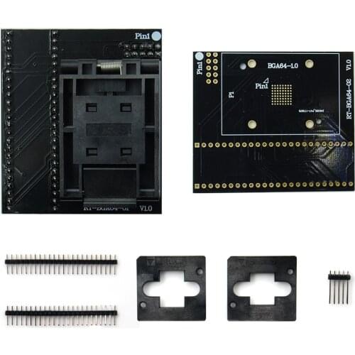 Upmely BGA64 EMMC Adapter for RT809H Programmer Universal RT-BGA64-1 1.0mm RT-BGA64-02 Socket 11*13mm Test Chips High Quality