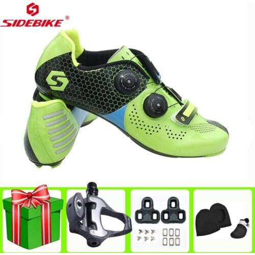 Sidebike Carbon Fiber Men Cycling Shoes Road Women Bike Self-Locking Professional Competition Ultralight PRO Racing Team Bicycle