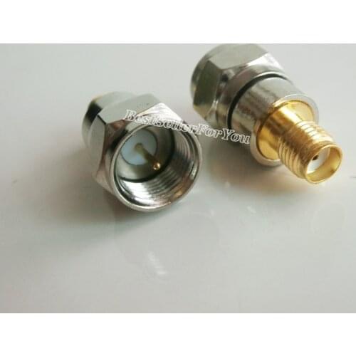 1Pcs Adapter F TV Plug Male To SMA Connector Female Jack RF Connector Antenna Auto Radio