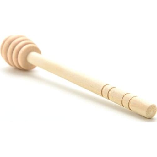 1pcs Wooden Honey Spoons Stir Bar Mixing Handle Jam Spoon Long Stick Dipper Supplies Kitchen Tools 160mm