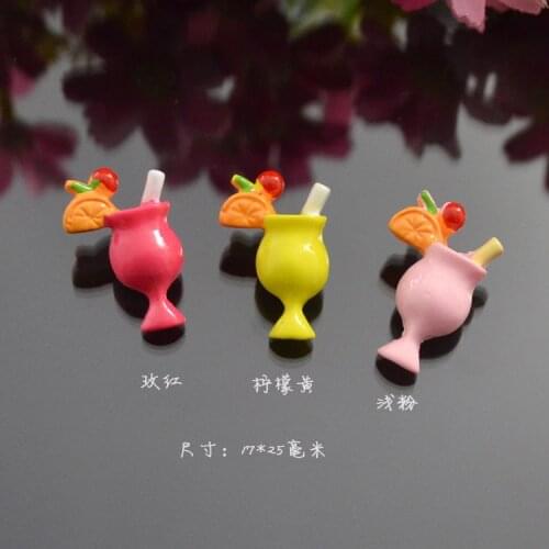 10pcs/lot resin flat back soda cup bottle 25mm kawaii cabochons crafts DIY home wedding decorations