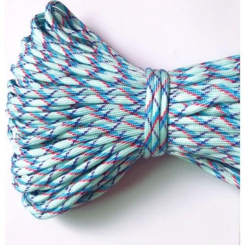 100 Meters Rope Dia.4mm 7 Stand Cores Paracord for Survival Parachute Cord Lanyard Climbing Camping Rope Hiking Clothesline