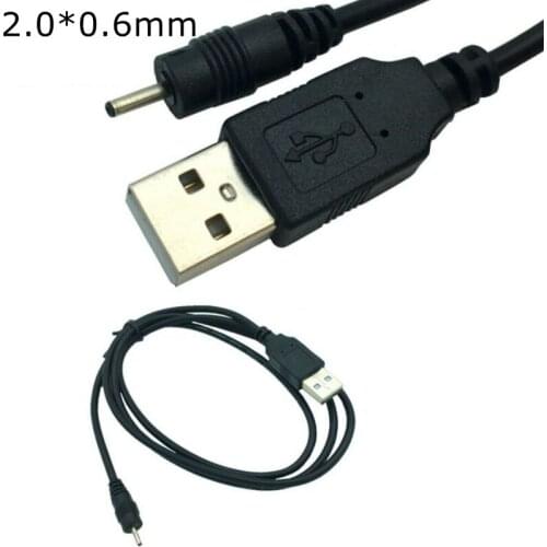 100 pieces 2A DC power plug USB A to DC 2.0 mm x 0.6 mm 5 Volt Barrel Jack charging Power Cable charge adapter cables 1m