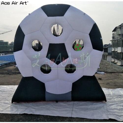 2.5m H oxford outdoor game balloon iflatable Dart Board soccer shooting game equipments with 3 footballs for Eropean