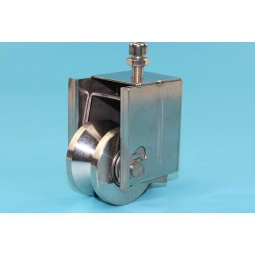 2 inch Two-bearings adjustable height V-groove pulley stainless material 2pcs/lot