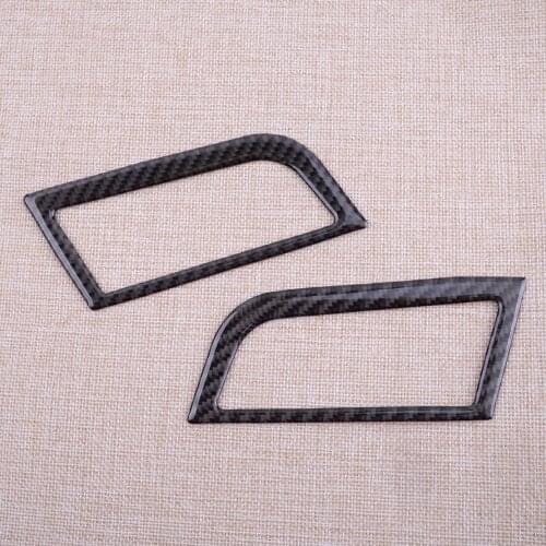 2Pcs Car Carbon Fiber Dashboard Air Vent Outlet Cover Trim Frame Accessories Fit For Ford Mustang 2015 2016 2017 2018 2019 2020