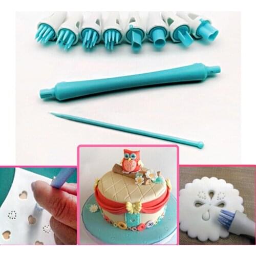 8 Patterns Fondant Cake Tool Sugar Flower Shapers Modelling tool Cakes Cupcake Decorating Modelling Craft Clays Embooser Tools
