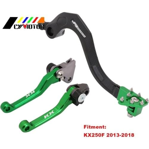 CNC Motorcycle Clutch Brake Lever Foldable Pedal Brake Clutch Lever For KAWASAKI KX250F KXF250 KXF 250 2013- 2016 2017 2018