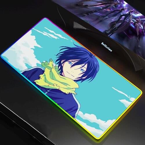 RGB Gaming Mouse Pad Mousepad Large XXL Mause Pad Keyboard Desk Carpet Game Rubber No-slip LED Mouse Mat Gamer Yato Noragami