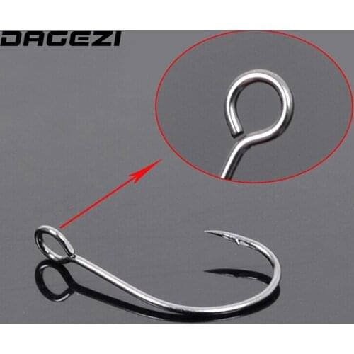 DAGEZI High carbon steel (20Pcs/lot) Freshwater Carbon Black Bait Holder Baitholder Fishhook Fishing Hooks Set