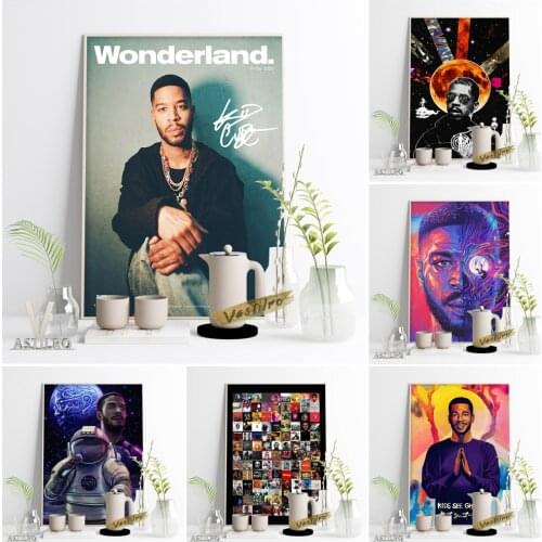 Kid Cudi Rapper Singer Wall Art Prints Poster Hip Hop Music Star Canvas Painting Wall Stickers Bar Pub Club Retro Abstract Decor