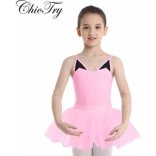 Kids Girls Ballet Dress Children Ballet Dance Gymnastics Leotard Tutu Dress For Girls Dancewear Stage Performance Ballet Dancer