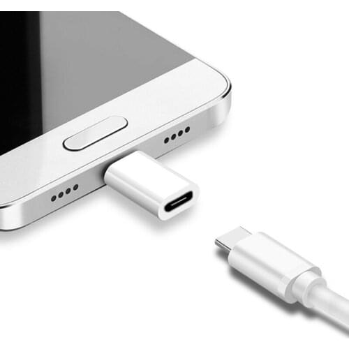 H7JF Practical Compatible with Type C Female to Micro Male Mobile Phone Converter Adapter Cable Black/Silver