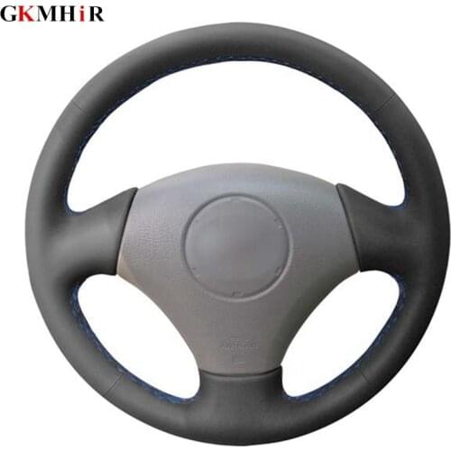 Black Hand-stitched PU Artificial Leather Car Steering Wheel Cover for Toyota Vios Corolla 2000-2004 Mark 2 for Lexus GS43