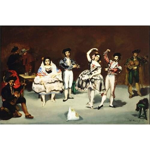Canvas Painting Edouard Manet The Spanish Ballet Art Home Decor Room Wall Decor Quality Poster Wall Decoration Canvas Painting
