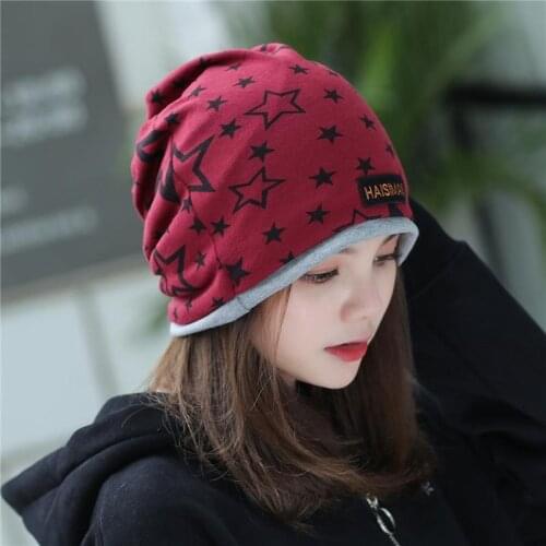 Korean fashion closed toe womens hat autumn and winter casual mens headscarf confinement cap comfortable warm pullover cap
