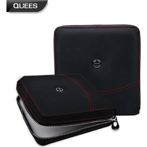 Quees Leather CD Storage Bag 3 Colors 20 DVD Disc Storage Holder Carry Case Album CD Box Organizer Car Styling Auto Accessories