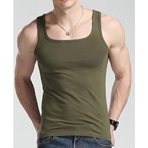 Summer Men Tanks Tops Solid Vest Sleeveless Men Underwear Muscle Slim Vest Bodybuilding Singlet Casual Undershirts Gym Clothing