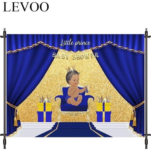 LEVOO Photographic Background Golden Royal Curtain Baby Shower Prince Photocall Photobooth Studio Photography Backdrop