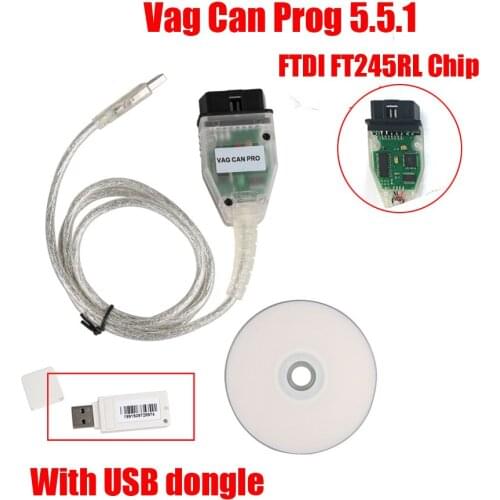 Best CAN PRO V5.5.1 FTDI FT245RL Chip VCP Com OBD2 Diagnostic Interface USB Cable VCP6 Support Can Bus UDS for Cars