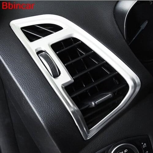 Bbincar Matte ABS Air Vent Cover Trim Car Inner Chrome Styling Accessories A/C Covers 2pcs For Ford Kuga Escape 2017