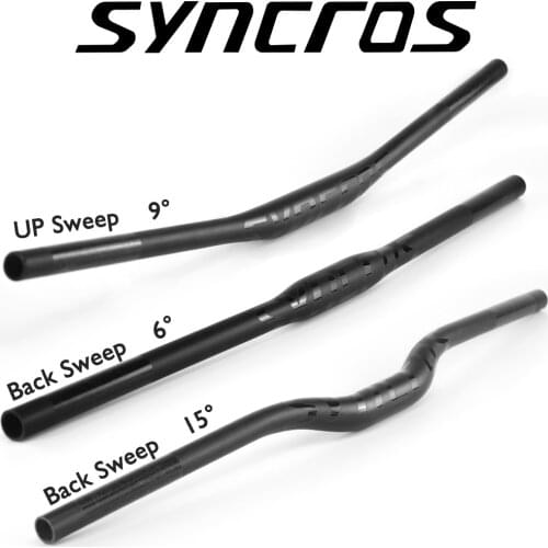 Syncros Custom Matte Full Carbon Fiber Mountain/BMX Bike Handlebar Flat/Rise/9 Degree Carbon MTB Bicycle Parts