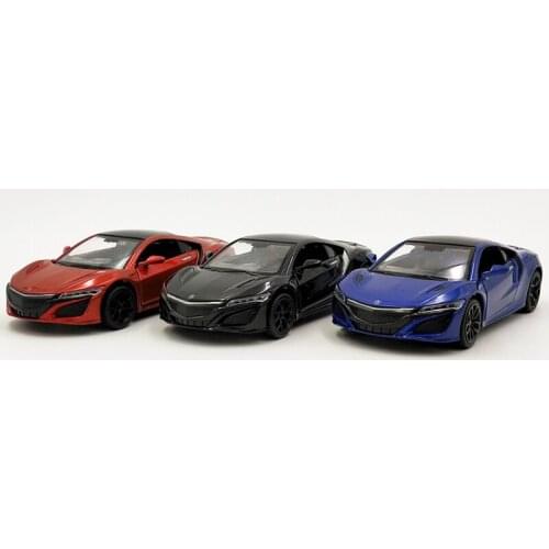 1:32 Honda NSX Sports Car Simulation Alloy Car Model Pull Back Sound and Light Collection and Display Gifts Toys for Boys