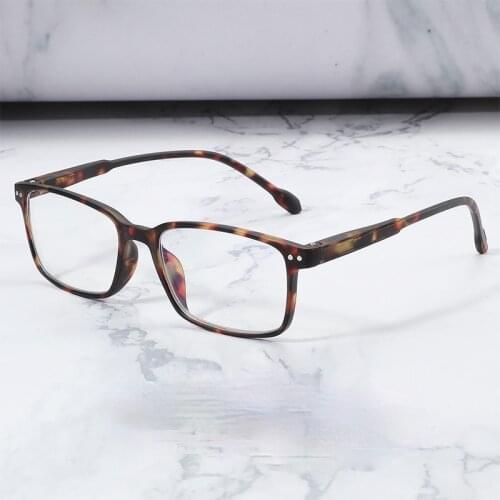 BLUEMOKY Retro Rectangle Eye Glasses Frames Unisex Retro Ultralight Eyewear Frame Optical Clear Lens Reading Glasses women men
