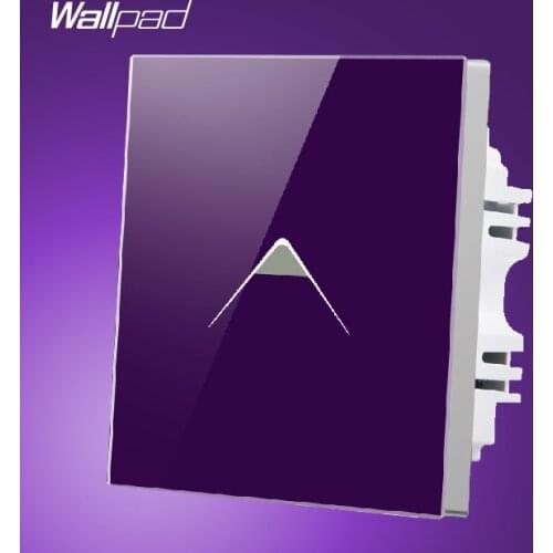 Smart House Wallpad Switch 110-250V Led Pink Crystal Glass1 gang 2 way Light Switch Touch Panel,Free Shipping