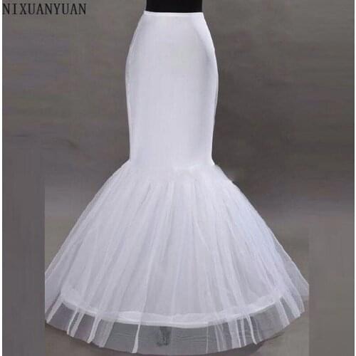 NIXUANYUAN Hot Sale Mermaid Petticoat 1 Hoop Bone Elastic Crinoline Trumpet Hot Sale Wedding Accessories