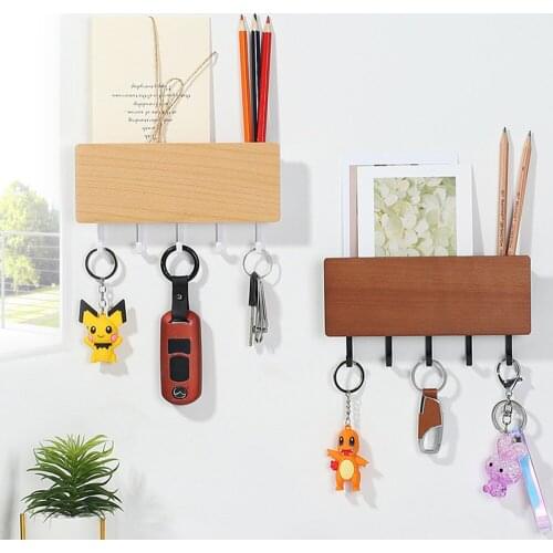 New Wall-hung Type Wooden Decorative Wall Shelf Sundries Storage Box Hanger Organizer Key Rack Wood Wall Shelf