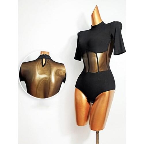 2020 New TL609 See through Waist and Back Latin Dance Tops Women Bodysuit Performance Costume Latin Ballroom Latino Dancewear