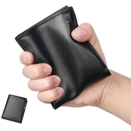 New Wallet Korean Short Business Zipper Mens Wallet Large-Capacity Multi-Card Tri-Fold Wallet Horizontal Square Card Holder