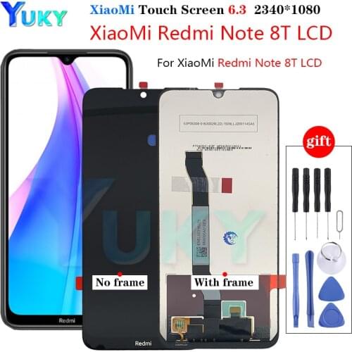 Original Black 6.3 inch NEW For Xiaomi Redmi Note 8T Global M1908C3XG LCD Display Touch Screen Digitizer Assembly Free Tools