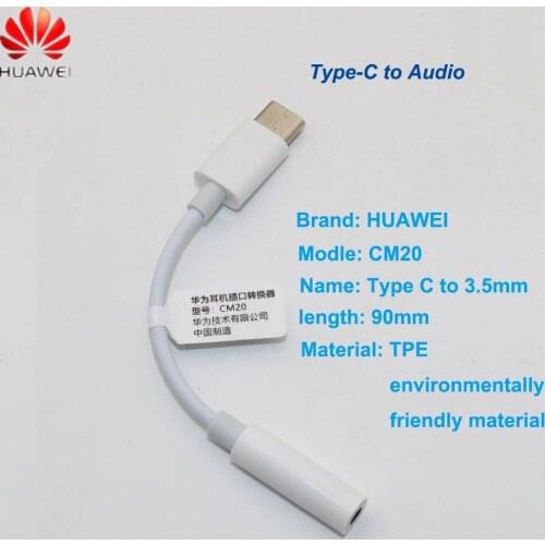 HUAWEI USB Type-C To 3.5mm Earphone Jack Aux Audio Cable Adapter Headphone For Huawei P30 20 Pro MATE 10 20 RS X Converter