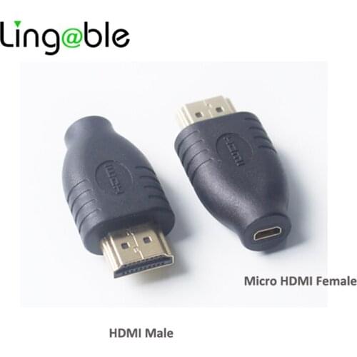 Lingable HDMI Adapter Micro HDMI female to HDMI male Adapter Converter Gold Plated Connector micro-hdmi to hdmi for HDTV 1080P