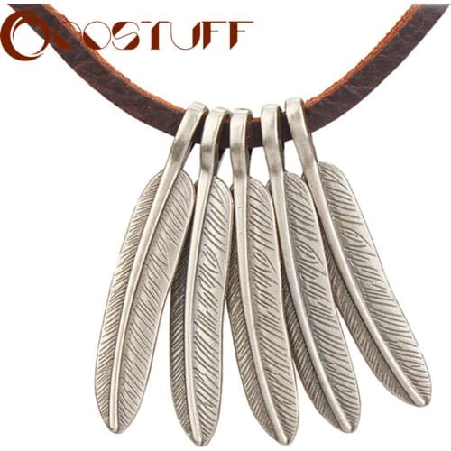 Feathers Jewelry Statement necklaces & pendants Kolye Women leather Necklace collier collares choker colar femme Necklace Women