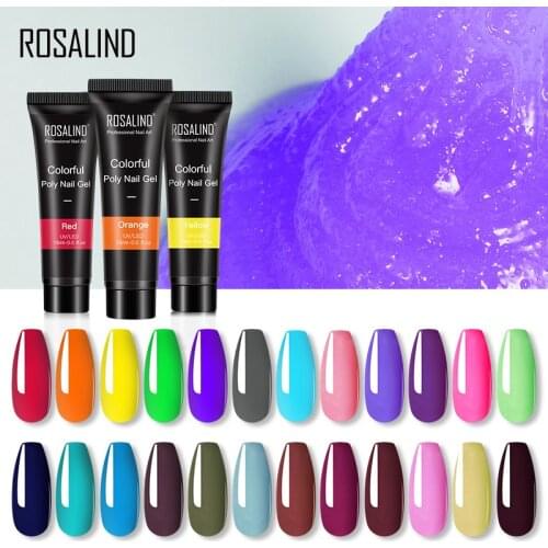 ROSALIND Semi-permanent Temperature-changing Cats Eye Poly Nail Gel Polish Hot Sale Fashion Art Decoration Quick Extension Glue