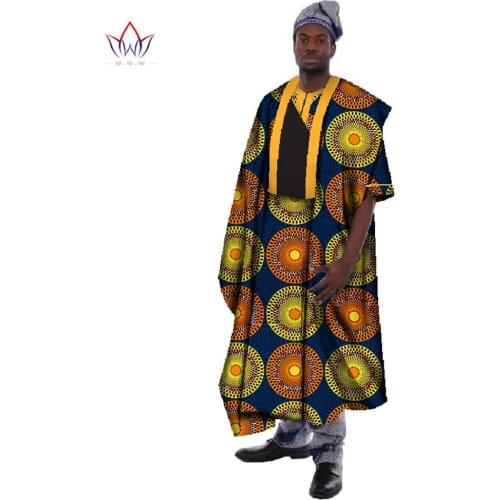Traditional African Clothing Mens Robes Print Wax Loose Half Sleeve Thobe Print Robes Africa Clothing Plus Size 6XL WYN19