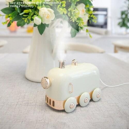 Air Humidifier Cute Mini Train Ultra-silent Usb Aroma Essential Room Car Led Night Lamp Air Purifier Mist Maker Air Fresher#g4