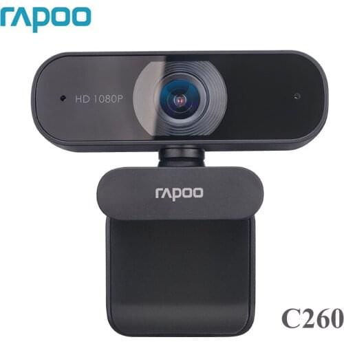 Original Rapoo C260 Webcam HD 1080P With USB With Microphone Rotatable Cameras For Live Broadcast Video Calling Conference